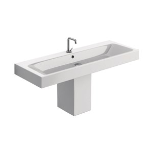 One hole bidet with  hemlock legs, Semi-pedestal