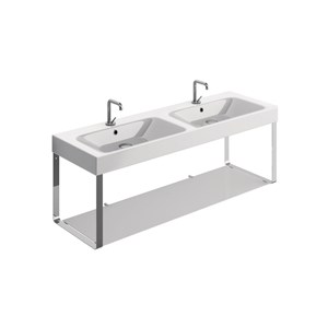 double basin 140x45 with Wall hung