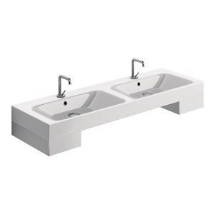 double basin 140x45,  drawer