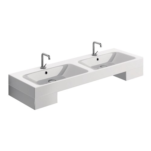 double basin 140x45,  drawer