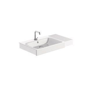 One hole wall-hung basin 60x45 for ceramic counters