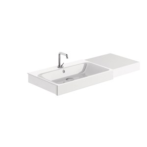 One hole wall-hung basin 70x45 for ceramic counters