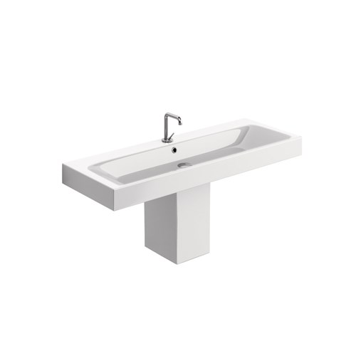 One hole wall hung, counter top or on pedestal washbasin 100x45