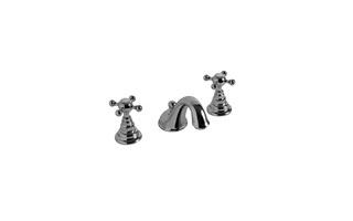 Three-hole washbasin taps for classic bathrooms