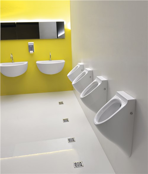 Aquatech urinal for designer public toilets
