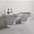 Bidet sospeso cod 4125, Vaso sospeso cod 4115, lavabo 100 cod 1